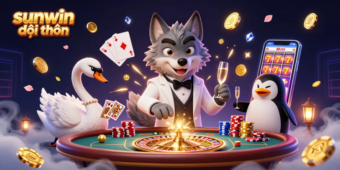 Experience thrilling sunwin đổi thưởng with a vibrant casino scene featuring exciting characters and games.